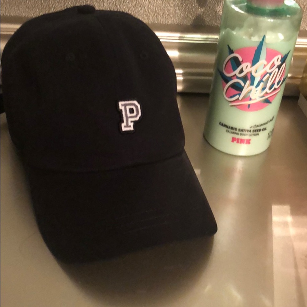 Pink Victoria secret hats one size color black